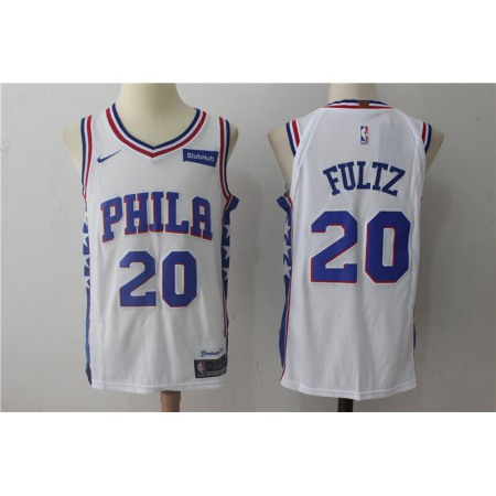 Men's Nike Philadelphia 76ers #20 Markelle Fultz White Stitched NBA Jersey