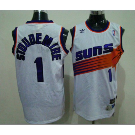 Men's Phoenix Suns #1 Amar'e Stoudemire White Stitched Jersey