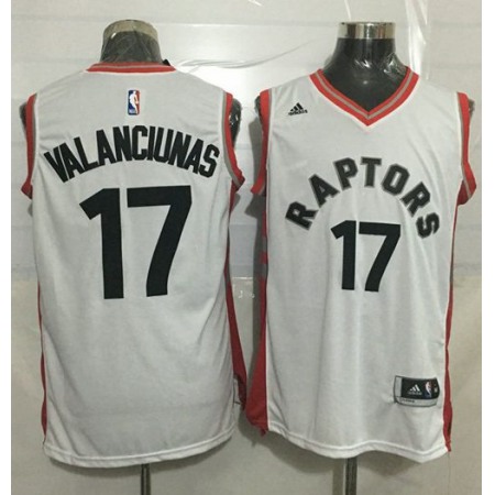 Raptors #17 Jonas Valanciunas White Stitched NBA Jersey