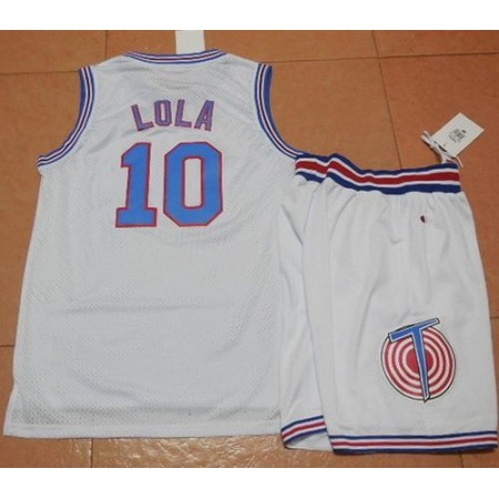 Space Jam Tune Squad #10 Lola Bunny White Stitched Basketball Jersey