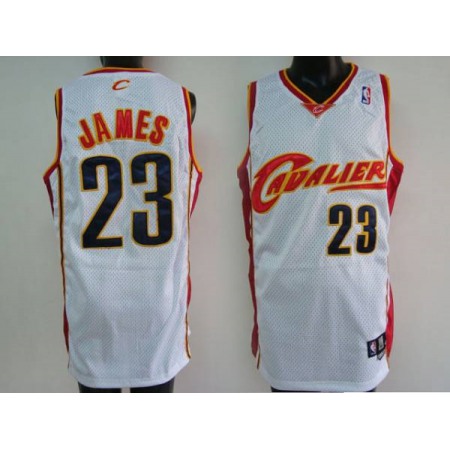 Cavaliers #23 LeBron James Stitched White NBA Jersey
