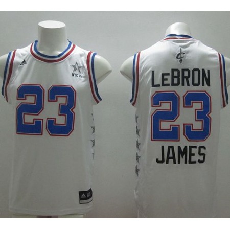 Cavaliers #23 LeBron James White 2015 All Star Stitched NBA Jersey