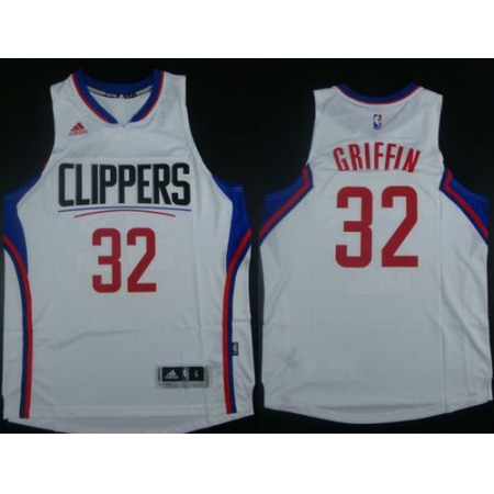 Clippers #32 Blake Griffin Stitched White NBA Jersey