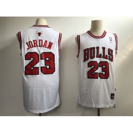Men's Chicago Bulls #23 Michael Jordan White Stitched Jersey