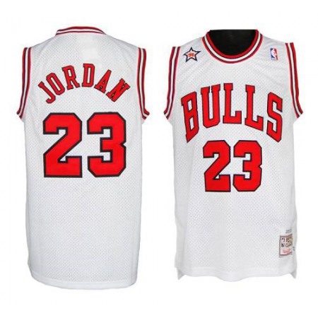 Mitchell And Ness 1998 Bulls #23 Michael Jordan White Stitched NBA Jersey