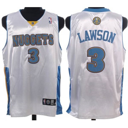 Nuggets #3 Ty Lawson Stitched White NBA Jersey