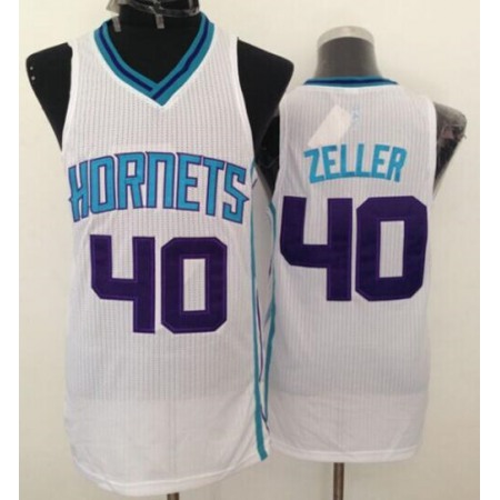 Revolution 30 Hornets #40 Cody Zeller White Stitched NBA Jersey