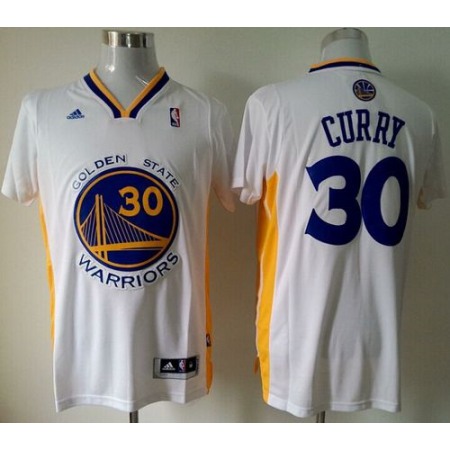 Revolution 30 Warriors #30 Stephen Curry White Alternate Stitched NBA Jersey