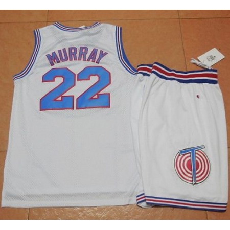 Space Jam Tune Squad #22 Bill Murray White Stitched Basketball Jersey