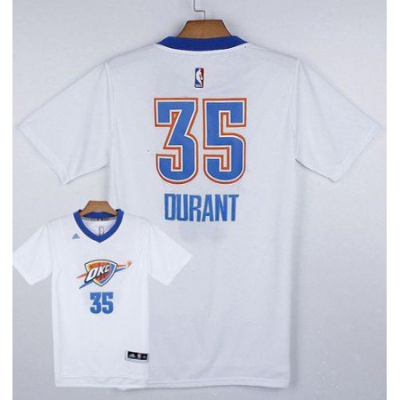Thunder #35 Kevin Durant White Pride Stitched NBA Jersey