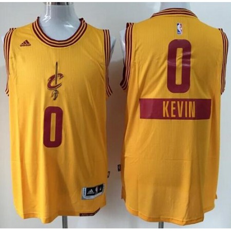 Cavaliers #0 Kevin Love Yellow 2014-15 Christmas Day Stitched NBA Jersey