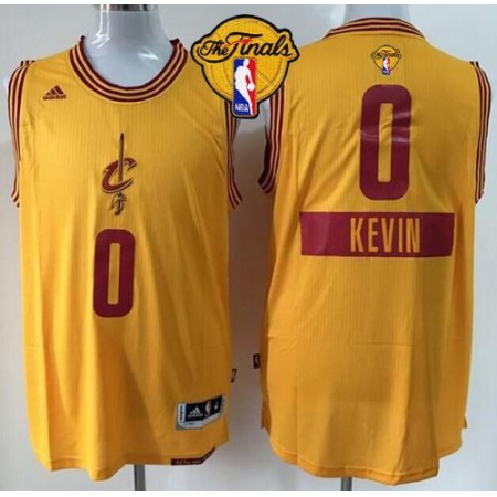 Cavaliers #0 Kevin Love Yellow 2014-15 Christmas Day The Finals Patch Stitched NBA Jersey