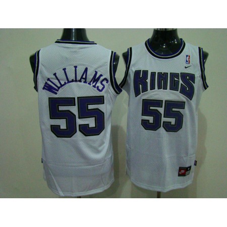 Kings #55 Jason Williams Stitched White NBA Jersey