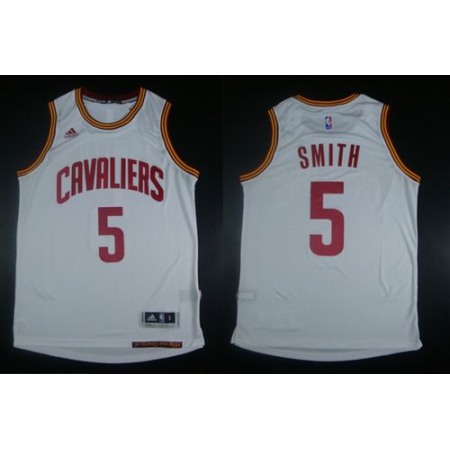 Revolution 30 Cavaliers #5 J.R. Smith White Stitched NBA Jersey