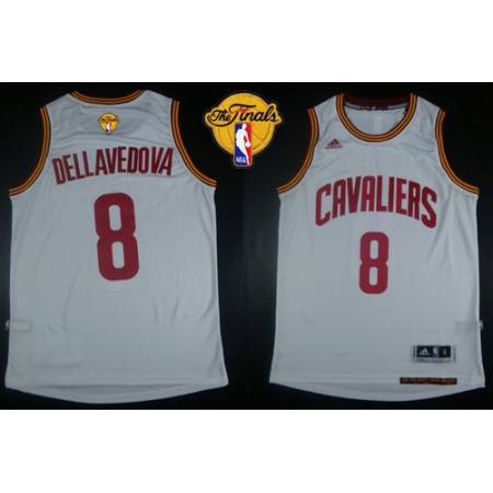 Revolution 30 Cavaliers #8 Matthew Dellavedova White The Finals Patch Stitched NBA Jersey