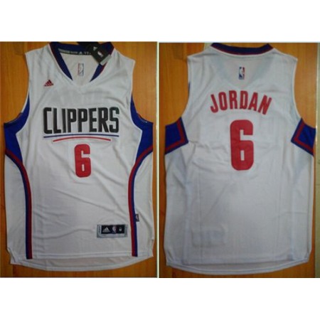 Revolution 30 Clippers #6 DeAndre Jordan White Stitched NBA Jersey