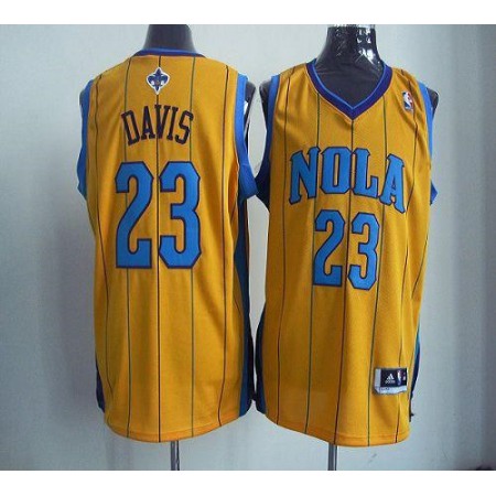 Revolution 30 Hornets #23 Anthony Davis Yellow Stitched NBA Jersey