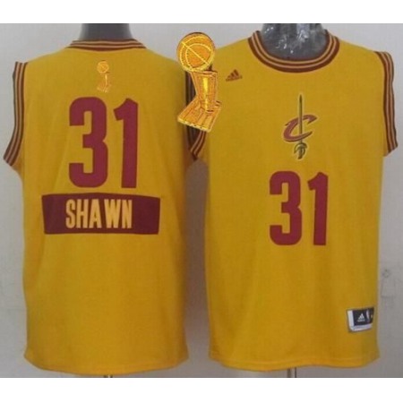Cavaliers #31 Shawn Marion Yellow 2014-15 Christmas Day The Champions Patch Stitched NBA Jersey