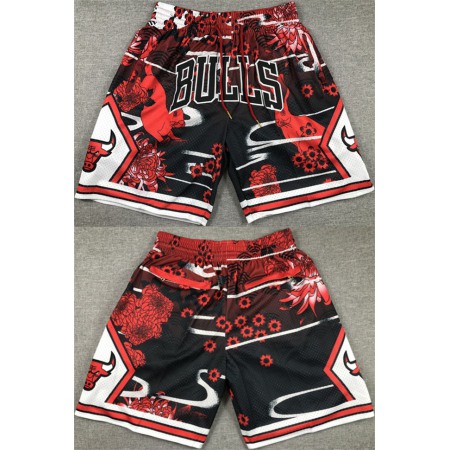 Men's Chicago Bulls Red/Black Shorts (Run Small) 001