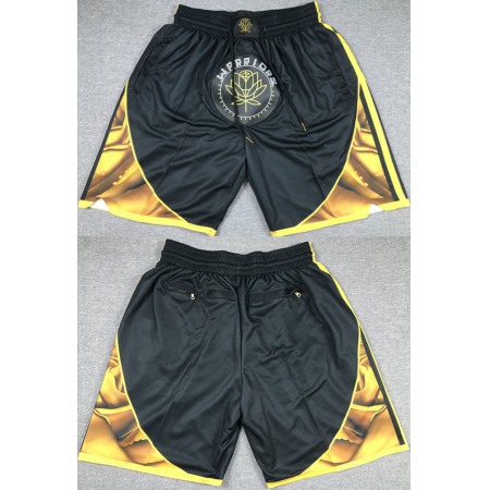 Men's Golden State Warriors Black City Edition Shorts(Run Small)