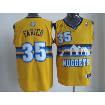 Nuggets #35 Kenneth Faried Yellow Alternate Stitched NBA Jersey