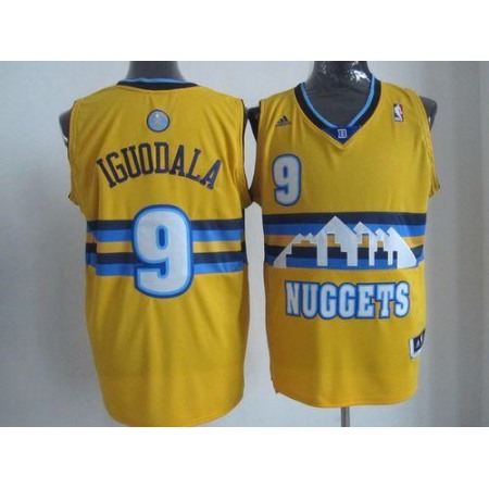 Nuggets #9 Andre Iguodala Yellow Alternate Stitched NBA Jersey