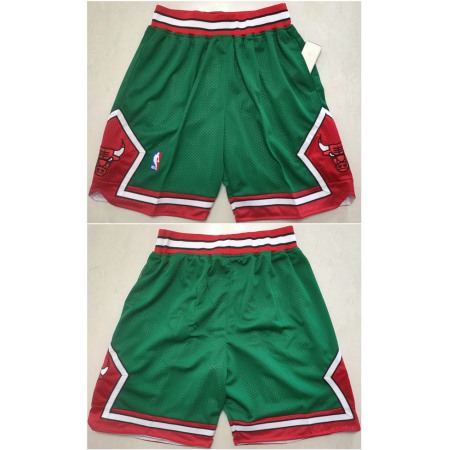 Men's Chicago Bulls Green Shorts (Run Small)