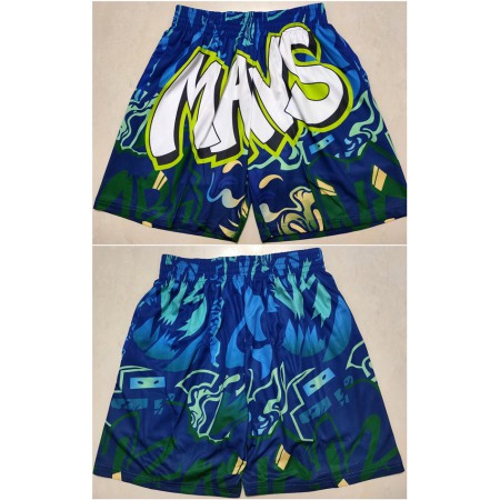 Men's Dallas Mavericks Blue Shorts (Run Small)