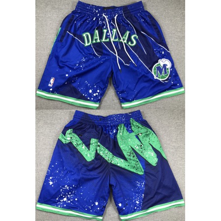 Men's Dallas Mavericks Royal/Green Shorts (Run Small)