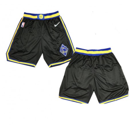 Men's Golden State Warriors Black 75th Anniversary Shorts(Run Small)