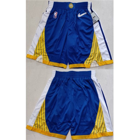 Men's Golden State Warriors Blue/Gold Shorts(Run Small)
