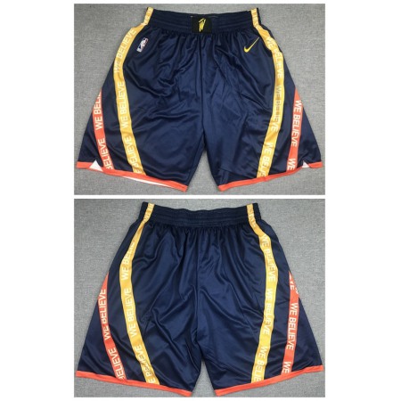 Men's Golden State Warriors Navy Shorts(Run Small)