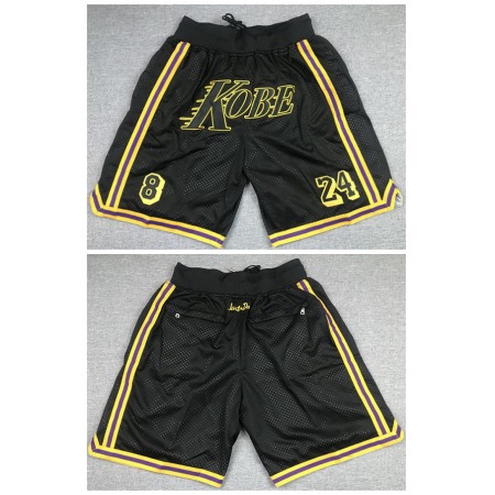 Men's Los Angeles Lakers Black 'Kobe' Shorts (Run Small)