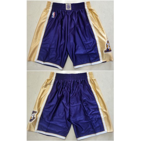 Men's Los Angeles Lakers Kobe Bryant Purple Hall of Fame Shorts (Run Small)