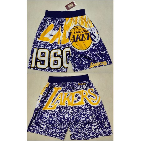 Men's Los Angeles Lakers Mitchell&Ness Blue Shorts (Run Small)