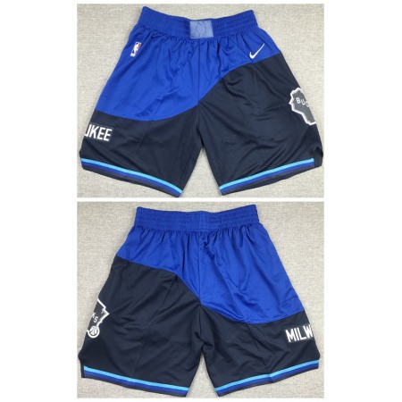 Men's Milwaukee Bucks Blue Shorts (Run Small)