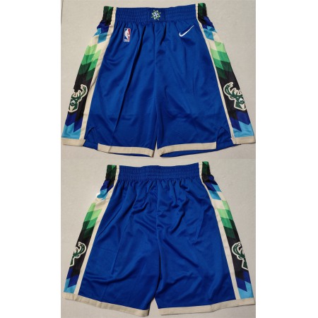 Men's Milwaukee Bucks Blue Shorts (Run Small)