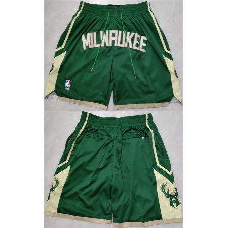 Men's Milwaukee Bucks Green Shorts (Run Small)