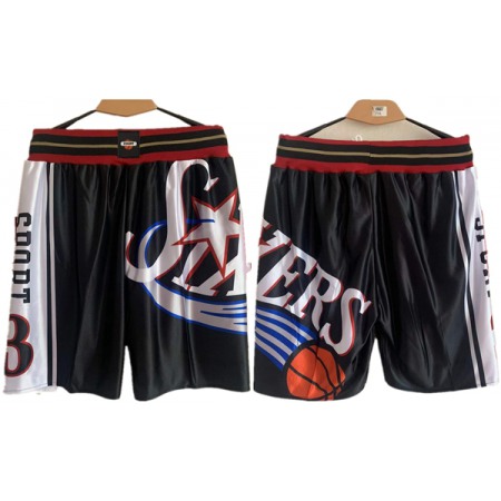 Philadelphia 76ers Black Shorts (Run Small)