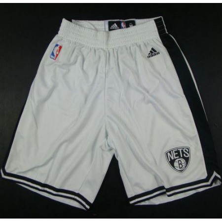 Brooklyn Nets White NBA Shorts
