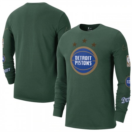 Men's Detroit Pistons Green 2022/23 City Edition Essential Expressive Long Sleeve T-Shirt
