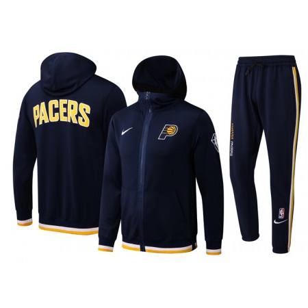 Men's Indiana Pacers 75th Anniversary Navy Performance Showtime Full-Zip Hoodie Jacket And Pants Suit