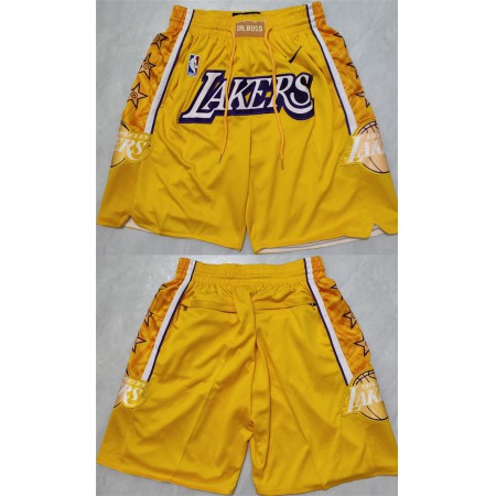 Men's Los Angeles Lakers Yellow Shorts (Run Small)