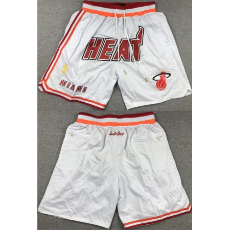 Men's Miami Heat White Shorts (Run Small)