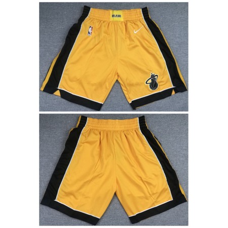 Men's Miami Heat Yellow Shorts (Run Small)