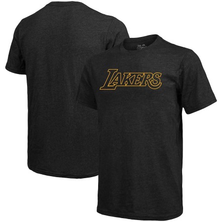 Men's Los Angeles Lakers 2020 Black Wordmark Tri-Blend T-Shirt