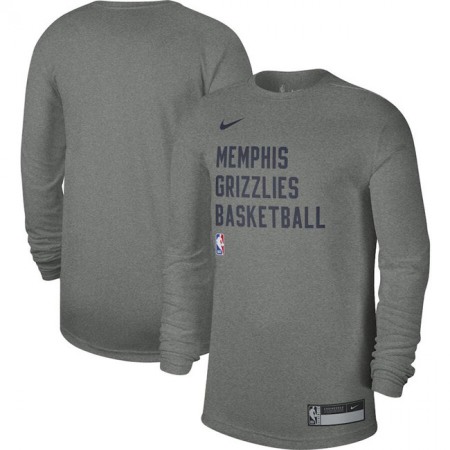 Men's Memphis Grizzlies Heather Gray 2023/24 Legend On-Court Practice Long Sleeve T-Shirt