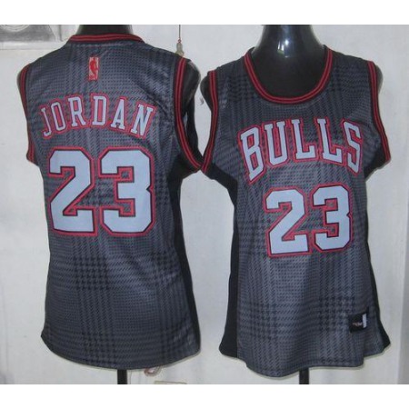 Bulls #23 Michael Jordan Black Women's Rhythm Fashion Stitched NBA Jersey