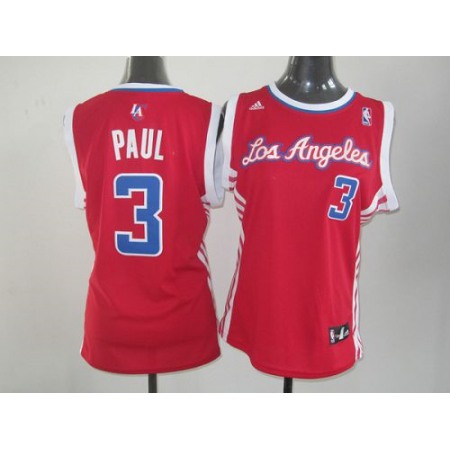 Clippers #3 Chris Paul Red Women's Road Stitched NBA Jersey