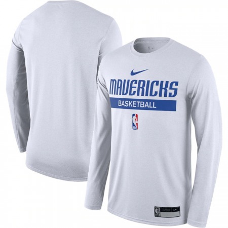 Men's Dallas Mavericks White 2022/23 Legend On-Court Practice Performance Long Sleeve T-Shirt